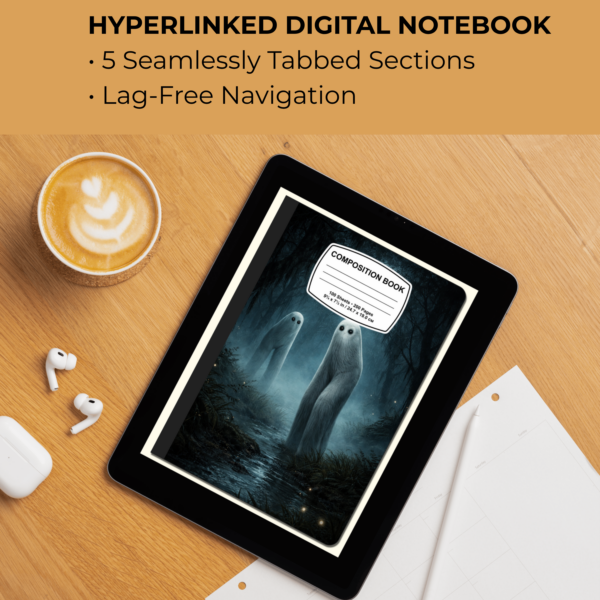9 Cryptid Fresno Nightcrawler–themed Digital Composition Book