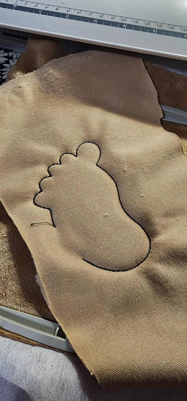 Bigfoot Foot Plush Keychain – Digital Embroidery File (ITH File)