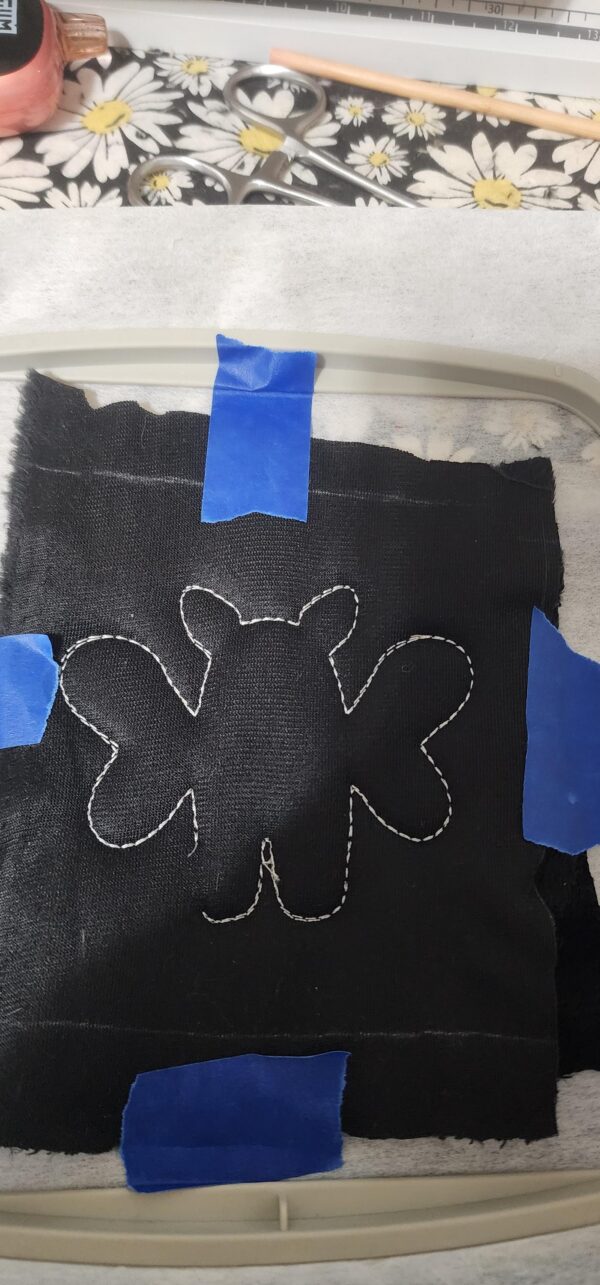 Mothman Plush Keychain ITH Embroidery Design File