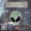 Alien Head Plush Keychain – Digital Machine Embroidery Design (ITH File)