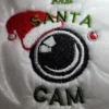 Santa Hat Cam Plush ITH Embroidery Design File – In-The-Hoop Holiday Keychain/Ornament