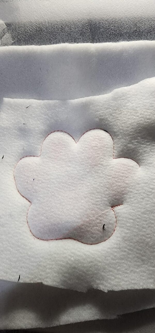 Paw Print Plush Keychain – ITH Machine Embroidery Design File