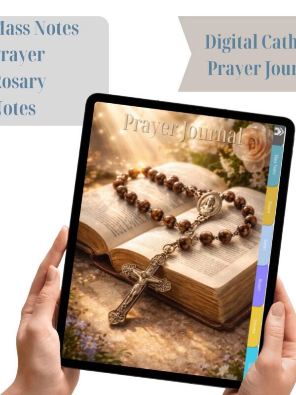 Digital Catholic Prayer Journal | The Rosary on book