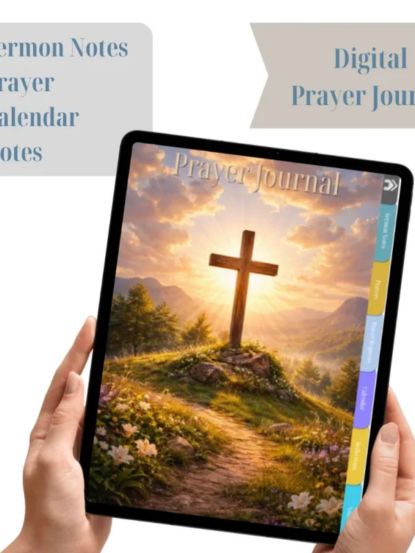 Digital Christian Prayer Journal | Cross on Hill