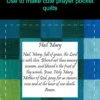 Catholic Pocket Prayer Quilt Quotes Printable, Mini Quilt ,Poem Tags, Our Father Hail Mary Panel, Christian Gift Digital Download PDF