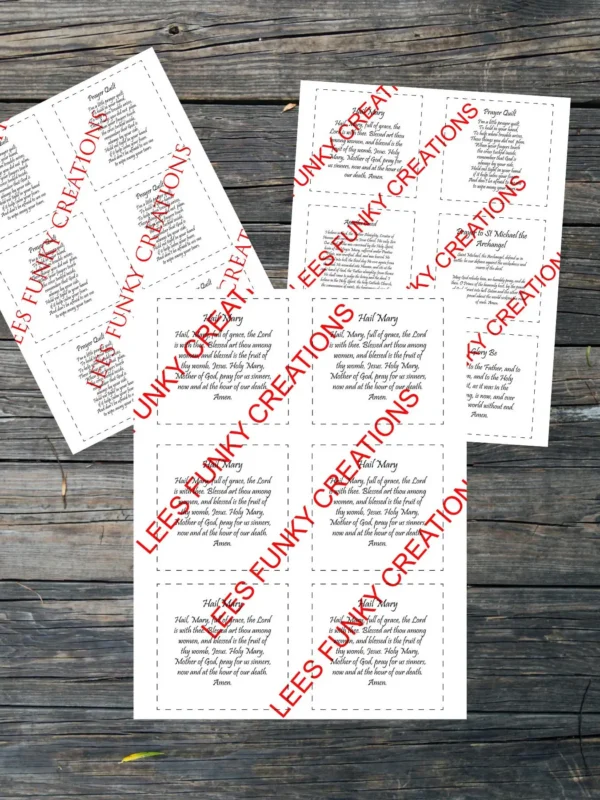 Catholic Pocket Prayer Quilt Quotes Printable, Mini Quilt ,Poem Tags, Our Father Hail Mary Panel, Christian Gift Digital Download PDF