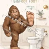 Bigfoot Bathroom Wall Art | Big Foot Big Poo Size Comparison | Funny Sasquatch Toilet Humor Print | Digital Download