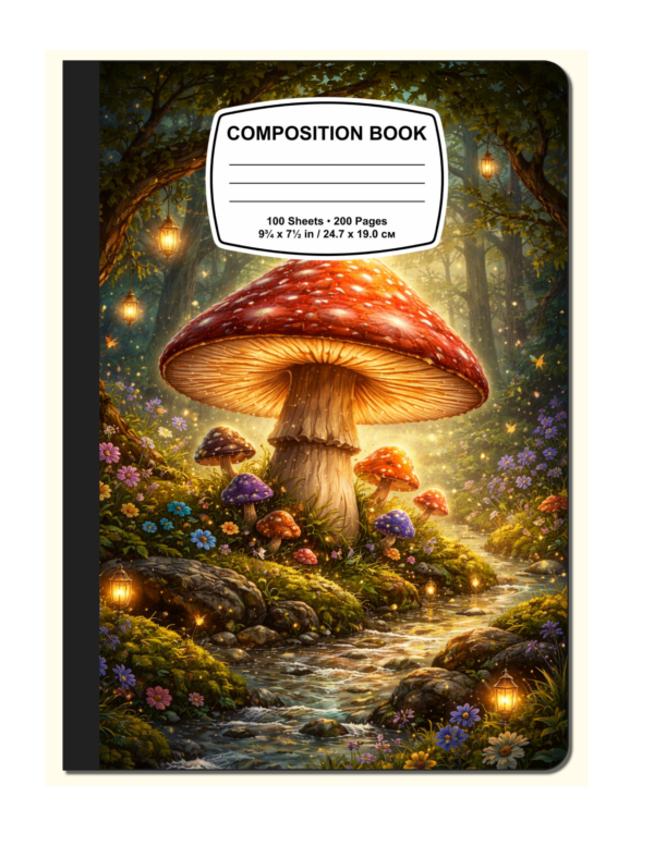 mudbk Mushroom Digital Composition Book