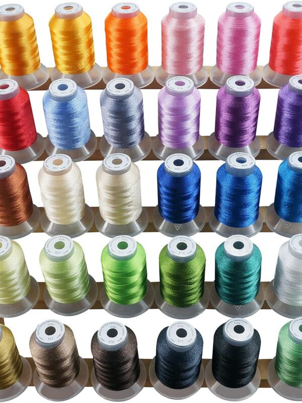91PMz0R7XxL._AC_SL1500_ New brothread 40 Colors Polyester Embroidery Machine Thread Kit